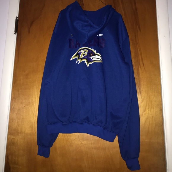 Baltimore Ravens Zip Up Hooded Sweatshirt - Picture 5 of 6